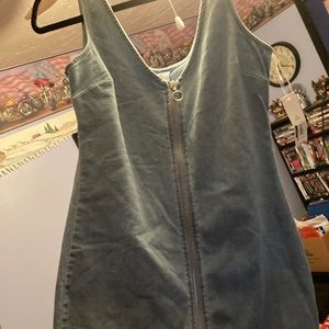Jean dress with zipper